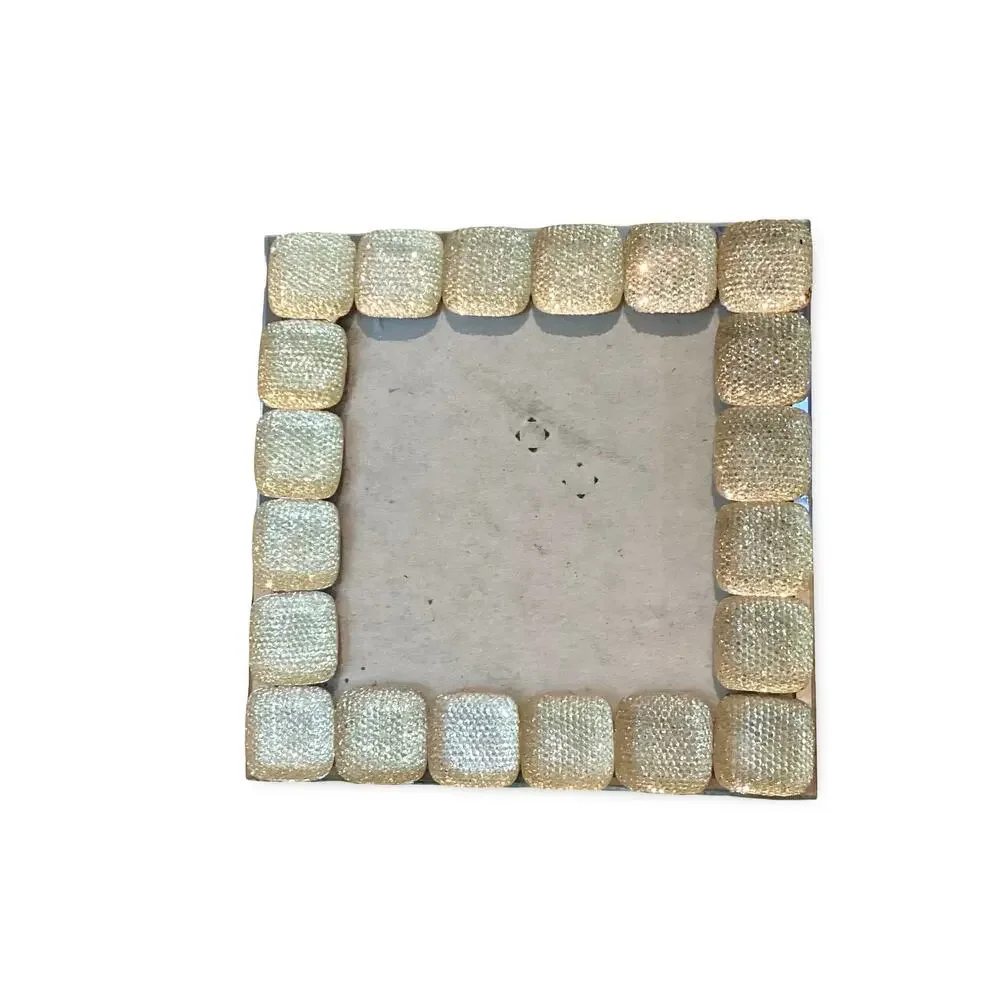 Isaac Jacobs International Golden Glitter Jewel Picture Frame